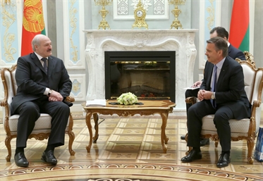 Fasel, Lukashenko meet